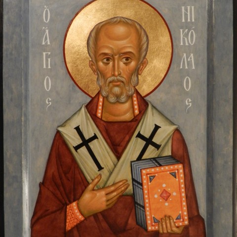 Saint Nicolas de Myre, 16 cm x 20 cm