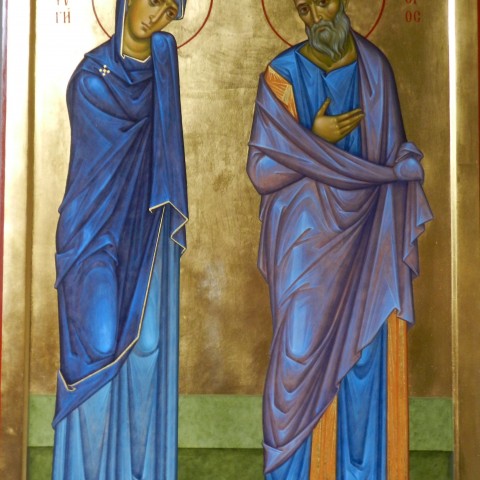 La Mère de Dieu et Saint Jean le Théologien, 53 cm x 76 cm.